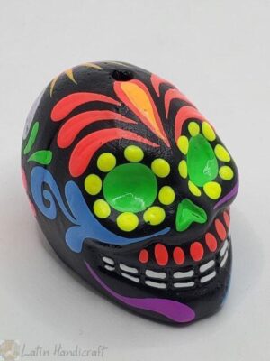 CF001 DAY OF THE DEAD CERAMIC SKULLS H: 1.3 in.