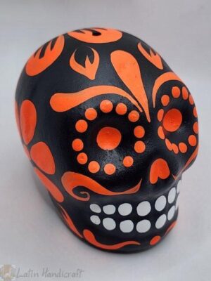 CF226 DAY OF THE DEAD CERAMIC SKULLS H: 2.5 in.