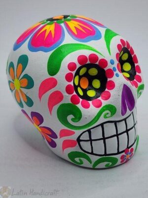 CF236 DAY OF THE DEAD CERAMIC SKULLS H: 2.5 in.