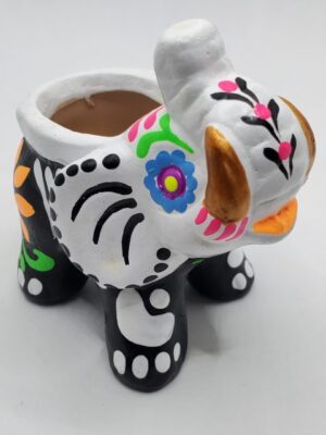 CH11 DAY OF THE DEAD CERAMIC VASE H: 2.7 in.