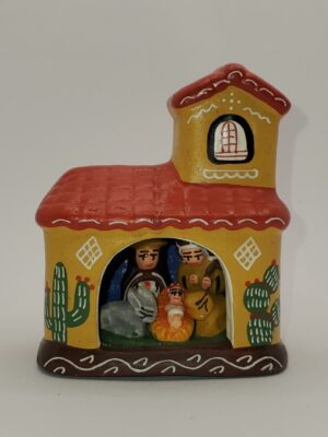 GB030 HAND PAINTED CERAMIC NATIVITY H:2.7 in.
