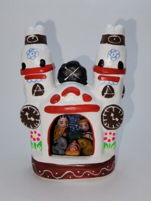 GB032 HAND PAINTED CERAMIC NATIVITY H:3.6 in.