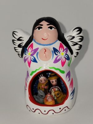 GB037 HAND PAINTED CERAMIC NATIVITY H:3.7 in.