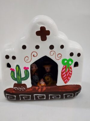 GB043 HAND PAINTED CERAMIC NATIVITY H:3.4 in.
