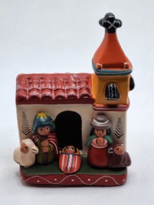 GB078 HAND PAINTED CERAMIC NATIVITY H:3.5 in.