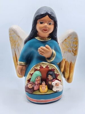 GB079 HAND PAINTED CERAMIC NATIVITY H:4 in.
