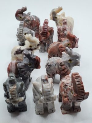 GD001 ONE ELEPHANT STONE FIGURINES