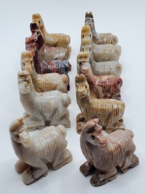 GD012 ONE LLAMA STONE FIGURINES