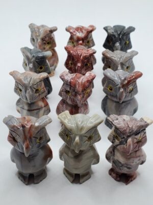 GD002 ONE OWL STONE FIGURINES