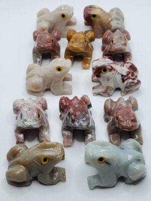 GD003 ONE FROG STONE FIGURINES