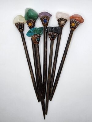 GI11 ONE WAND WITH ASSORTED COLOR STONE H: 6.5in.