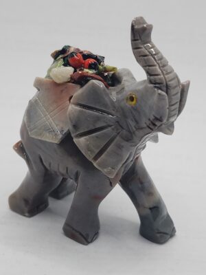 GD110 ELEPHANT STONE FIGURINES H: 3.25 in.