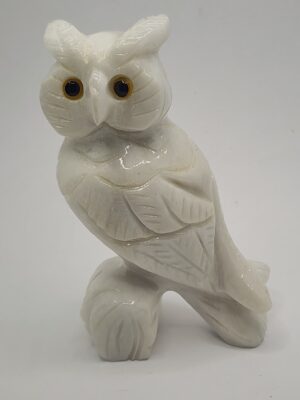 GD119 OWL STONE FIGURINES H: 3.25 in.