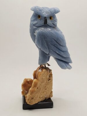 GD202 OWL STONE FIGURINES H: 4 in.