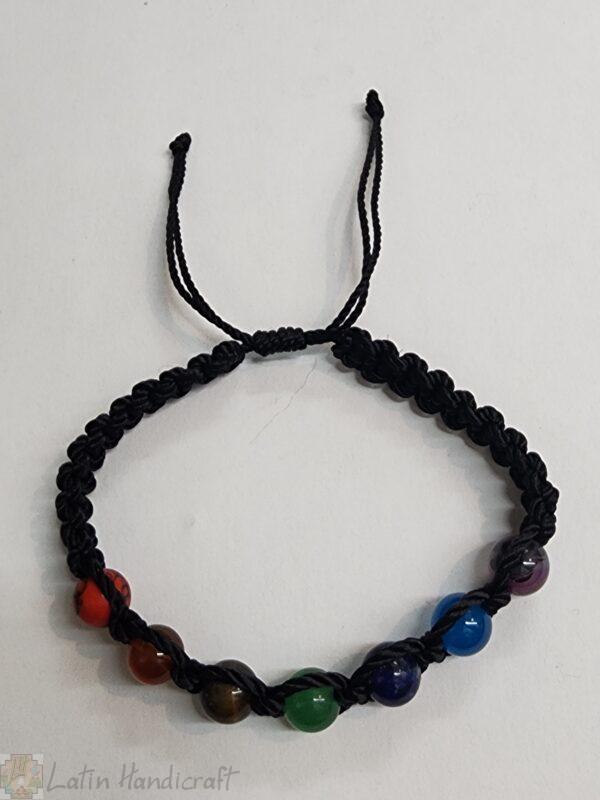 HA31   BLACK 7 CHAKRAS BRACELET