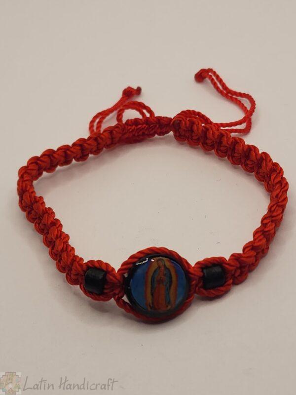 HA44   RED THREAD WITH VIRGEN GUADALUPE BRACELET