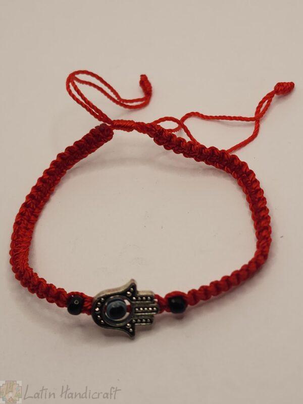 HA45   RED THREAD WITH HAND OF FATIMA  BRACELET