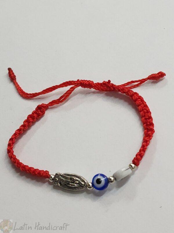 HA49   RED THREAD WITH VIRGEN GUADALUPE BRACELET