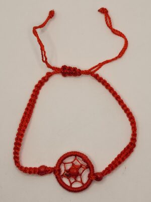HA51 RED DREAM CATCHER THREAD BRACELET