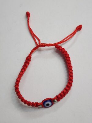 HA52 RED THREAD WITH BLUE EVIL EYED BRACELET