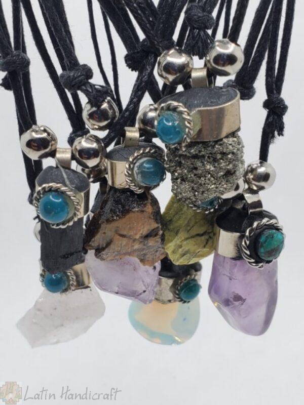 HD40   ASSORTED STONE NECKLACES