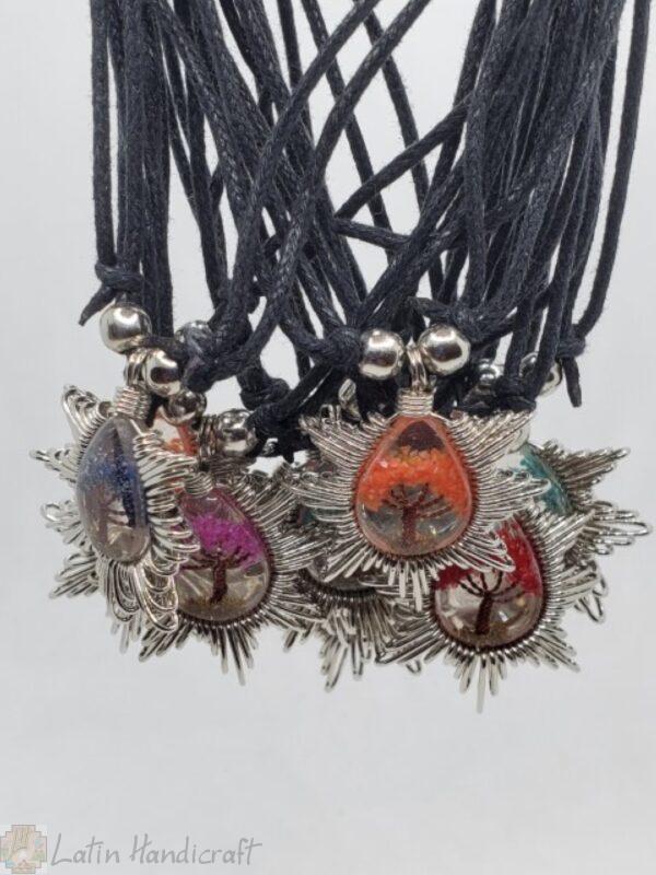 HD48   ASSORTED COLORS OF THE TREE OF LIFE NECKLACE