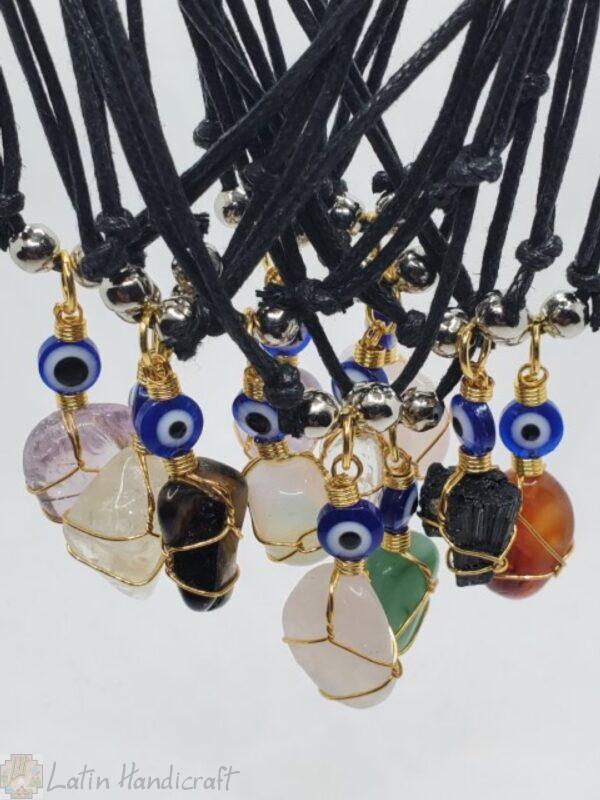 HD80   ASSORTED STONE NECKLACES