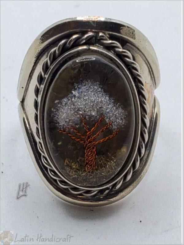 HE01 PERUVIAN RING WITH TREE OF LIFE