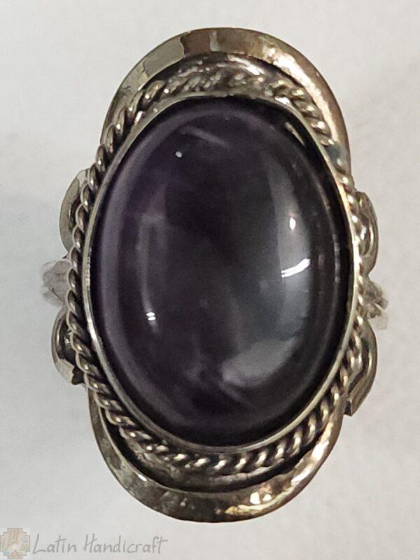 HE11 PERUVIAN RING WITH AMETHYST COLOR STONE