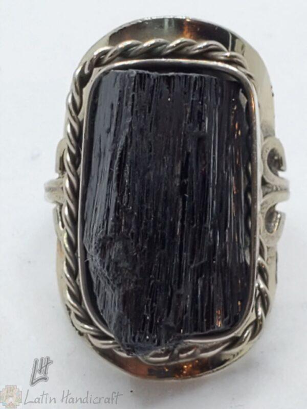 HE21 PERUVIAN RING WITH NATURAL TOURMALINE STONE