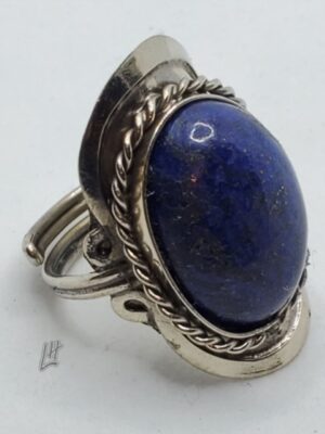 HE07 PERUVIAN RING WITH LAPIS LAZULI COLOR STONE