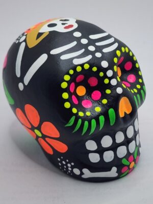 CF237 DAY OF THE DEAD CERAMIC SKULLS H: 2.5 in.