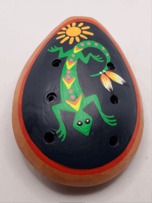 K001 HAND PAINTED OCARINA H: 3.5 in.