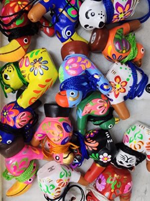 K017   ASSORTED WATER WHISTLE CERAMIC  H: 2.75 in.