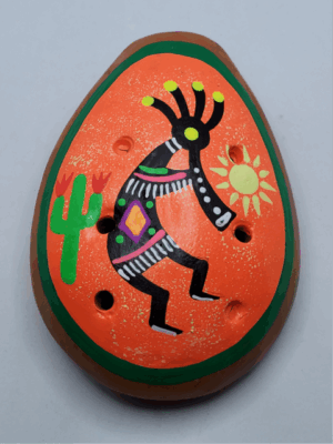K005  HAND PAINTED OCARINA H: 3.5 in.